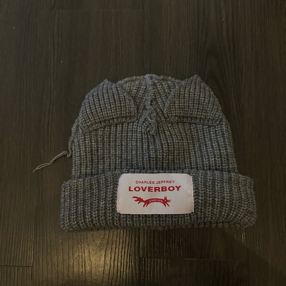 Charles Jeffrey Loverboy Gray Knit Beanie